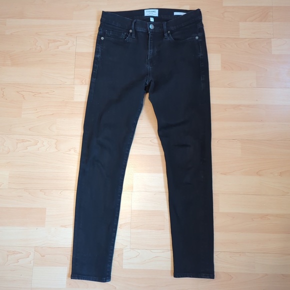 Frame Jagger True Skinny Black Jeans SZ 30 - Picture 4 of 14